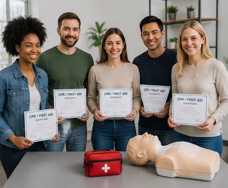 PeopleGetting their First Aid Certificate